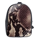 Snake Skin, Reptile Skin, Snake Skin Textures, Brown Snake School Bag (Large)