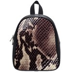 Snake Skin, Reptile Skin, Snake Skin Textures, Brown Snake School Bag (Small)