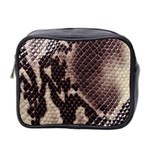 Snake Skin, Reptile Skin, Snake Skin Textures, Brown Snake Mini Toiletries Bag (Two Sides)