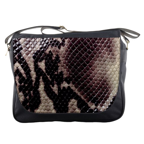 Snake Skin, Reptile Skin, Snake Skin Textures, Brown Snake Messenger Bag from ArtsNow.com Front