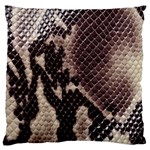 Snake Skin, Reptile Skin, Snake Skin Textures, Brown Snake Large Cushion Case (One Side)