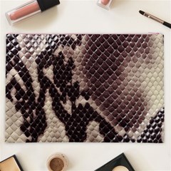 Snake Skin, Reptile Skin, Snake Skin Textures, Brown Snake Cosmetic Bag (XXL) from ArtsNow.com Back