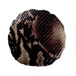 Snake Skin, Reptile Skin, Snake Skin Textures, Brown Snake Standard 15  Premium Round Cushions