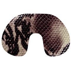 Snake Skin, Reptile Skin, Snake Skin Textures, Brown Snake Travel Neck Pillow from ArtsNow.com Back