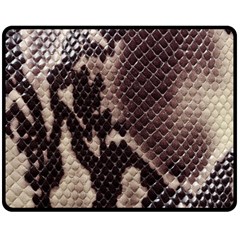 Snake Skin, Reptile Skin, Snake Skin Textures, Brown Snake Two Sides Fleece Blanket (Medium) from ArtsNow.com 58.8 x47.4  Blanket Front