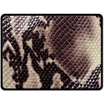 Snake Skin, Reptile Skin, Snake Skin Textures, Brown Snake Two Sides Fleece Blanket (Large)