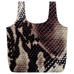 Snake Skin, Reptile Skin, Snake Skin Textures, Brown Snake Full Print Recycle Bag (XL)