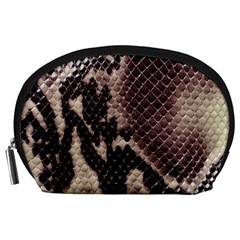 Snake Skin, Reptile Skin, Snake Skin Textures, Brown Snake Accessory Pouch (Large) from ArtsNow.com Front