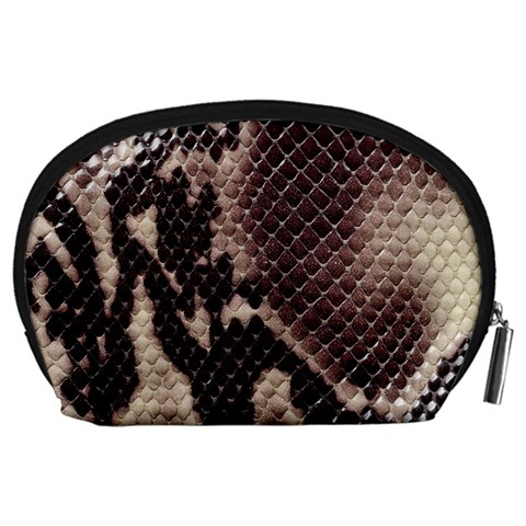 Snake Skin, Reptile Skin, Snake Skin Textures, Brown Snake Accessory Pouch (Large) from ArtsNow.com Back