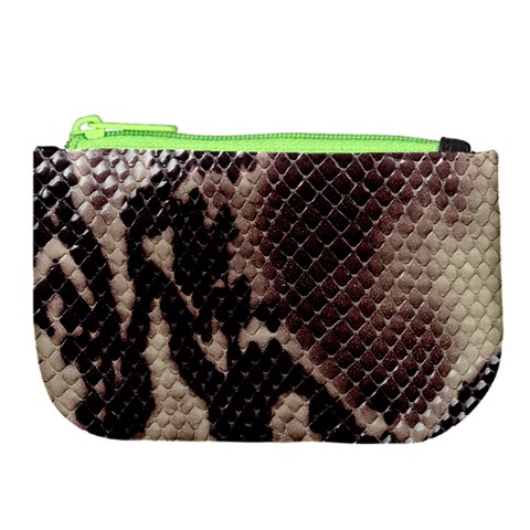 Snake Skin, Reptile Skin, Snake Skin Textures, Brown Snake Large Coin Purse from ArtsNow.com Front