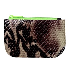 Snake Skin, Reptile Skin, Snake Skin Textures, Brown Snake Large Coin Purse from ArtsNow.com Front