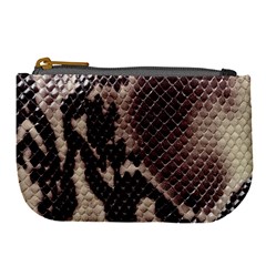 Snake Skin, Reptile Skin, Snake Skin Textures, Brown Snake Large Coin Purse from ArtsNow.com Front