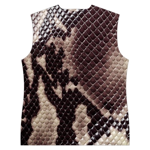 Snake Skin, Reptile Skin, Snake Skin Textures, Brown Snake Women s Button Up Vest from ArtsNow.com Back