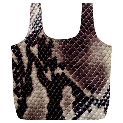 Snake Skin, Reptile Skin, Snake Skin Textures, Brown Snake Full Print Recycle Bag (XXL) from ArtsNow.com Front