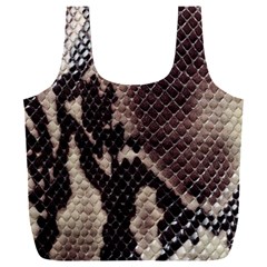 Snake Skin, Reptile Skin, Snake Skin Textures, Brown Snake Full Print Recycle Bag (XXL) from ArtsNow.com Front