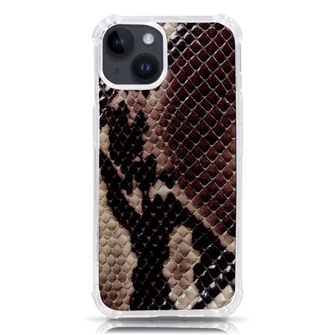 Snake Skin, Reptile Skin, Snake Skin Textures, Brown Snake iPhone 14 TPU UV Print Case from ArtsNow.com Front