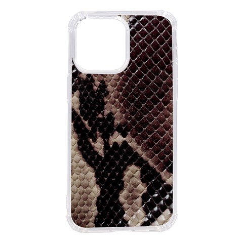 Snake Skin, Reptile Skin, Snake Skin Textures, Brown Snake iPhone 14 Pro Max TPU UV Print Case from ArtsNow.com Front