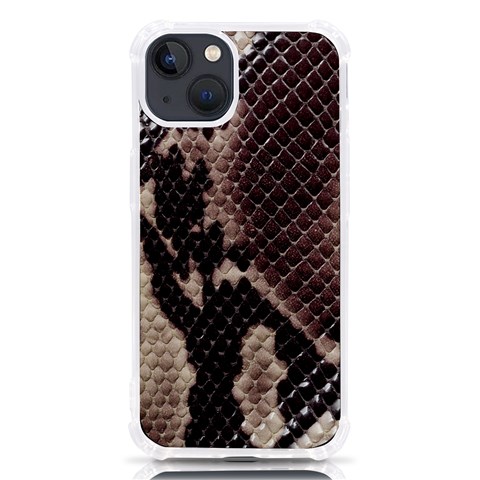 Snake Skin, Reptile Skin, Snake Skin Textures, Brown Snake iPhone 13 TPU UV Print Case from ArtsNow.com Front