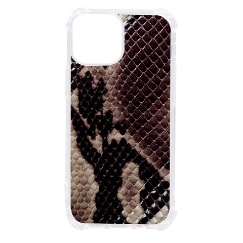 Snake Skin, Reptile Skin, Snake Skin Textures, Brown Snake iPhone 13 mini TPU UV Print Case from ArtsNow.com Front