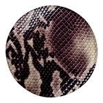 Snake Skin, Reptile Skin, Snake Skin Textures, Brown Snake Round Glass Fridge Magnet (4 pack)