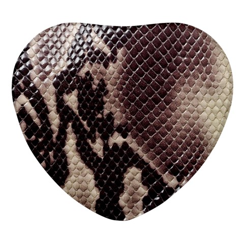 Snake Skin, Reptile Skin, Snake Skin Textures, Brown Snake Heart Glass Fridge Magnet (4 pack) from ArtsNow.com Front