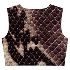 Snake Skin, Reptile Skin, Snake Skin Textures, Brown Snake Trumpet Sleeve Cropped Top from ArtsNow.com Back