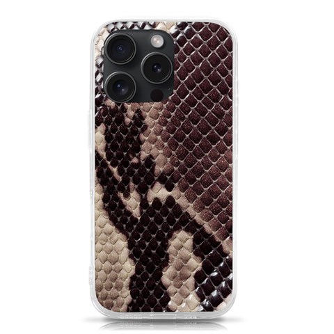 Snake Skin, Reptile Skin, Snake Skin Textures, Brown Snake iPhone 15 Pro TPU UV Print Case from ArtsNow.com Front