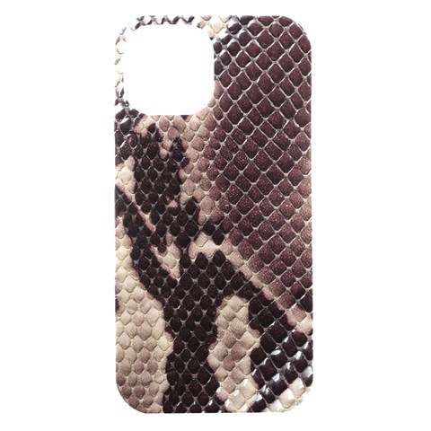 Snake Skin, Reptile Skin, Snake Skin Textures, Brown Snake iPhone 15 Black UV Print PC Hardshell Case from ArtsNow.com Front