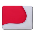 White Red Ripples Small Mousepad