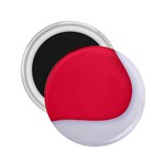 White Red Ripples 2.25  Magnets