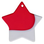 White Red Ripples Ornament (Star)