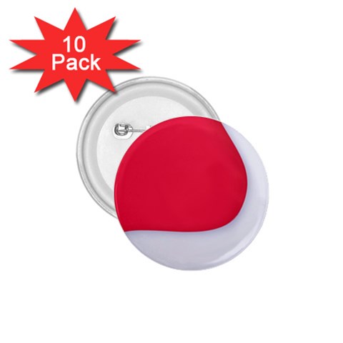 White Red Ripples 1.75  Buttons (10 pack) from ArtsNow.com Front