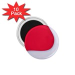 White Red Ripples 1.75  Magnets (10 pack) 