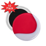 White Red Ripples 2.25  Magnets (10 pack) 