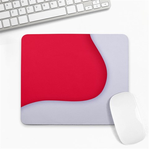 White Red Ripples Large Mousepad from ArtsNow.com Front