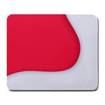 White Red Ripples Large Mousepad