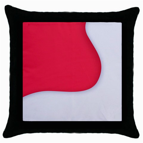 White Red Ripples Throw Pillow Case (Black) from ArtsNow.com Front