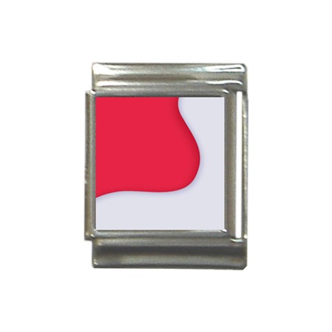 White Red Ripples Italian Charm (13mm) from ArtsNow.com Front