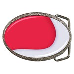 White Red Ripples Belt Buckles