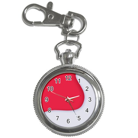 White Red Ripples Key Chain Watches from ArtsNow.com Front