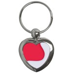 White Red Ripples Key Chain (Heart)