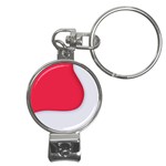 White Red Ripples Nail Clippers Key Chain