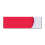 White Red Ripples Sticker (Bumper)