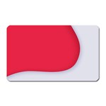 White Red Ripples Magnet (Rectangular)