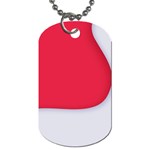 White Red Ripples Dog Tag (One Side)