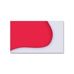 White Red Ripples Sticker Rectangular (10 pack)