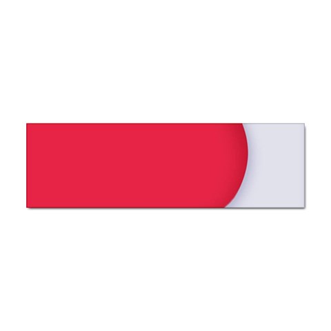 White Red Ripples Sticker Bumper (10 pack) from ArtsNow.com Front