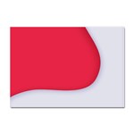 White Red Ripples Sticker A4 (10 pack)