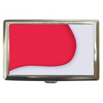 White Red Ripples Cigarette Money Case