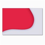 White Red Ripples Postcards 5  x 7  (Pkg of 10)